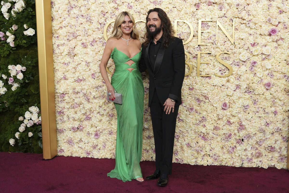 Heidi Klum, left, and Tom Kaulitz. Picture: Jordan Strauss/Invision/AP.