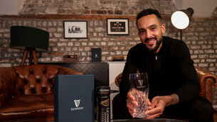 <p>Premier League legend, Theo Walcott, as Guinness announce the new #TransferThatPint campaign. Fans in Ireland can trade their out-of-shape glass for a chance to win a limited-edition Waterford Crystal Guinness pint before the transfer deadline at 23:00 on February 3 — enter now at TransferThatPint.com. Pic: ©INPHO/Dan Sheridan</p>
