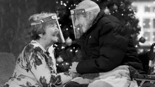 <p>Hamilton Park Nursing Home resident 98-year-old Eddie Burtenshaw (right) with his wife of 70 years Gladys Burtenshaw (aged 95) embracing for the first time in 10 months having previously only seen each other through perspex partition during the pandemic in 2020. Bereaved families, understandably, are keen to know what lessons were learned from the early days of the pandemic which saw residents of such homes among the worst affected by the disease. Photo: Julien Behal</p>