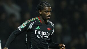 <p>HEAVEN SENT: Ayden Heaven has left Arsenal for Manchester United (Richard Sellers/PA)</p>