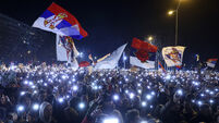 Students stage overnight bridge blockade in anti-corruption protest in Serbia