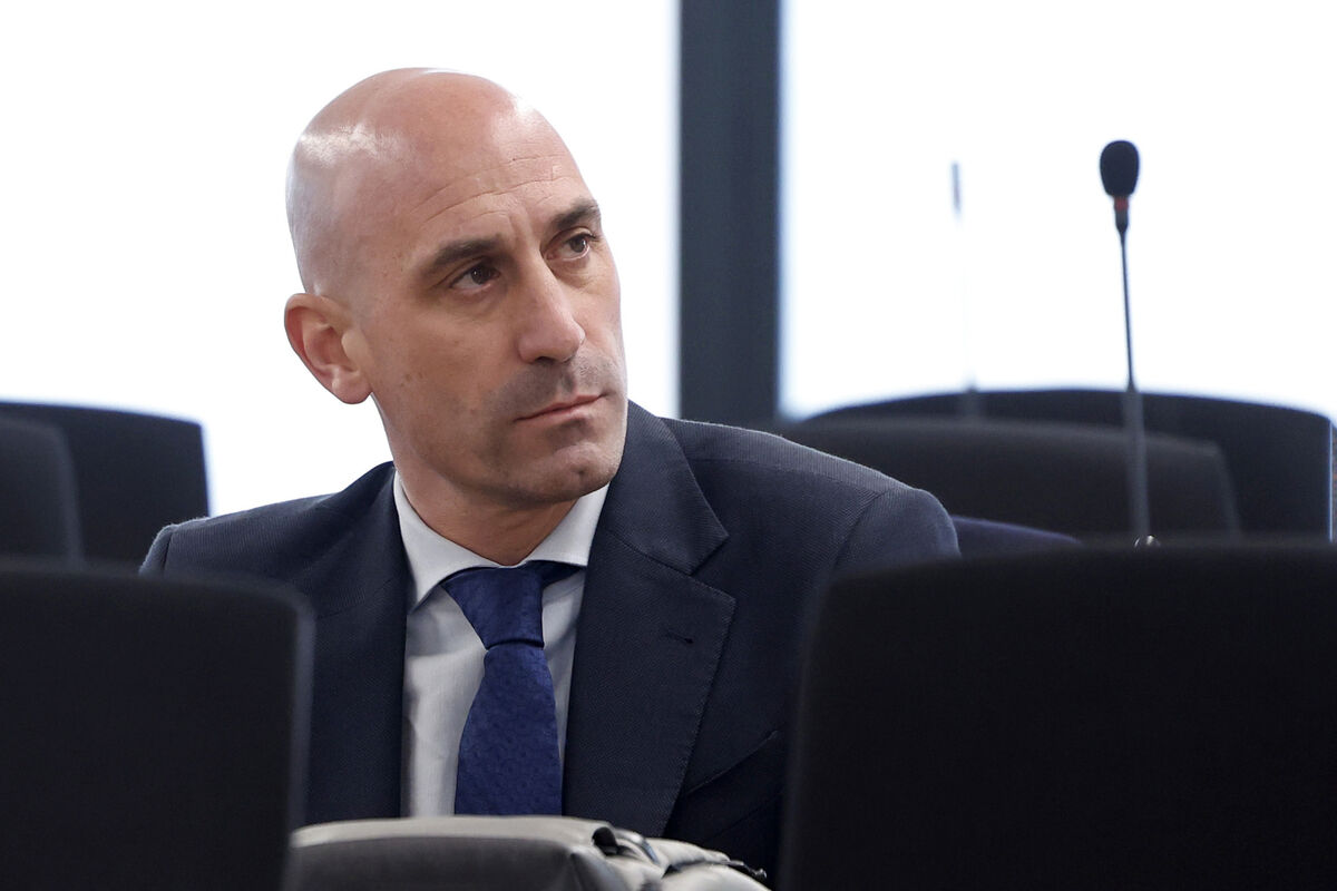 The former president of Spain's soccer federation Luis Rubiales in court on Monday. Picture: Chema Moya via AP The former president of Spain's soccer federation Luis Rubiales in court on Monday. Picture: Chema Moya via AP