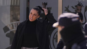 Jenni Hermoso leaves court (Manu Fernandez/AP)