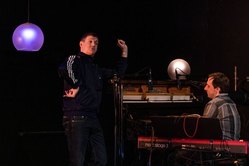 Emmet Kirwan in a scene from Accents. Picture: Ste Murray Emmet Kirwan in a scene from Accents. Picture: Ste Murray