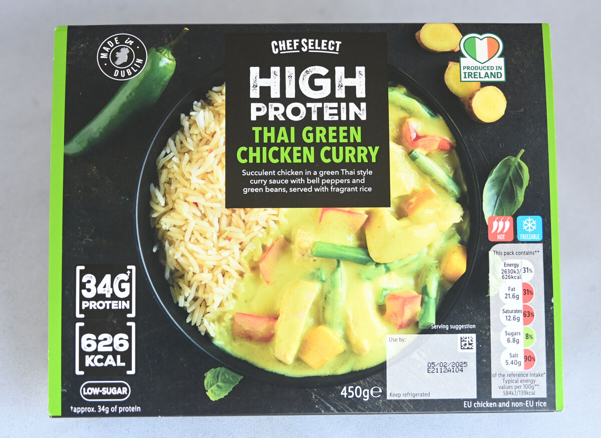 Lidl Chef Select High Protein Thai Green Chicken Curry.