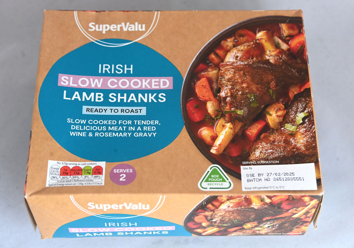  SuperValu Irish slow cooked lamb shanks.