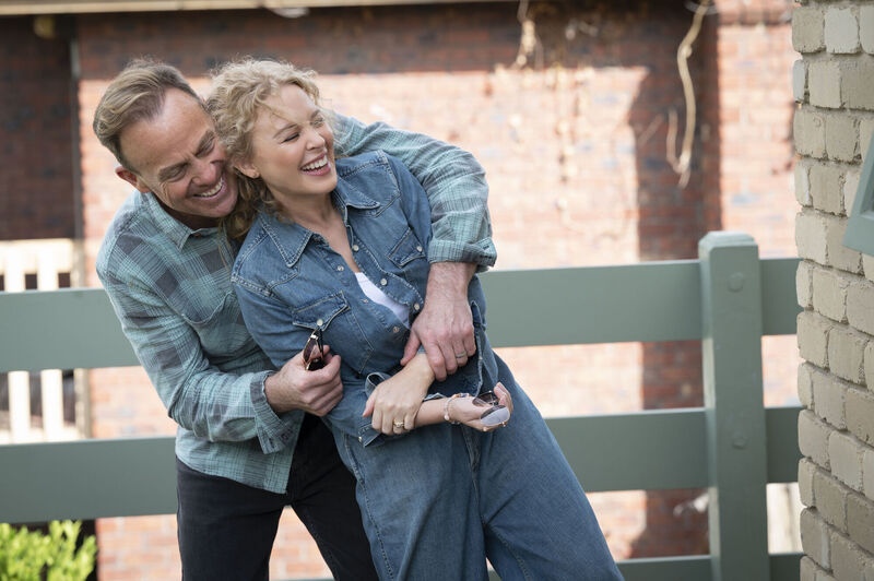 Kylie Minogue and Jason Donovan reunited on the set of Australian soap opera Neighbours, reprising their roles as Charlene and Scott Robinson as the Australian soap came to an end - temporarily - after 37 years on screen.