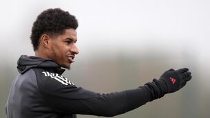 <p>Marcus Rashford could make his Aston Villa debut this weekend (Martin Rickett/PA)</p>
