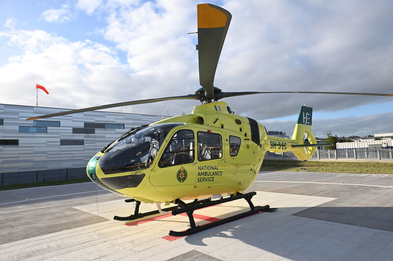  The National ambulance service helicopter at the Cork University Hospital Helipad in Wilton, Cork. Picture: Dan Linehan
