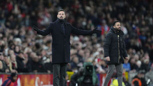 <p>HARD TO TAKE: Leicester manager Ruud van Nistelrooy said his side were "not defeated in Fergie time" but "offside time". Pic: Nick Potts/PA Wire.</p>