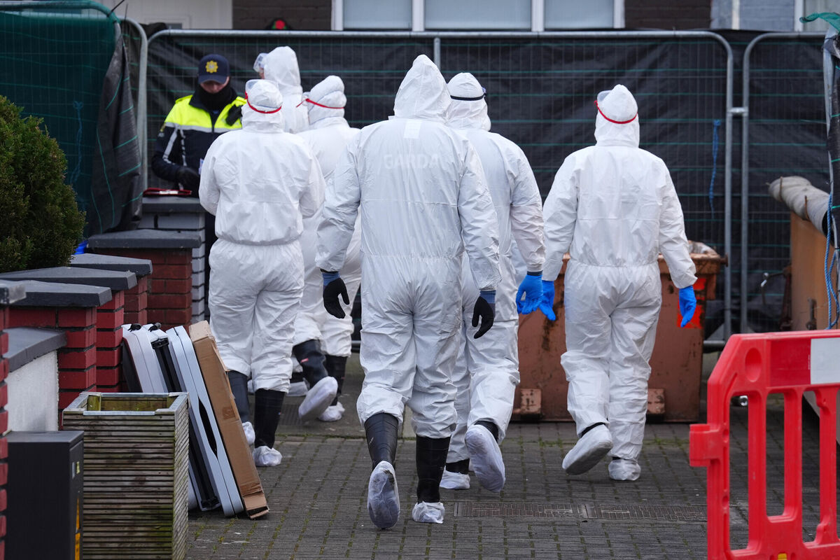 Forensic officers at a house which is being searched in Navan, Co Meath as the investigation into the disappearance of Elizabeth Clarke, a mother-of-two from Co Meath, was upgraded to a murder investigation. Picture: Brian Lawless/PA Forensic officers at a house which is being searched in Navan, Co Meath as the investigation into the disappearance of Elizabeth Clarke, a mother-of-two from Co Meath, was upgraded to a murder investigation. Picture: Brian Lawless/PA