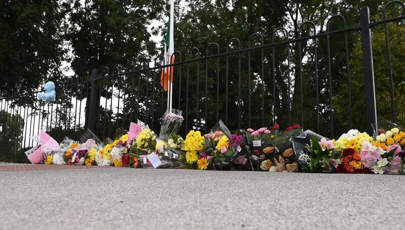 Flowers and teddy bears at the pedestrian crossing in Carrigaline where André Ladeiro was knocked down. Picture: Eddie O'Hare Flowers and teddy bears at the pedestrian crossing in Carrigaline where André Ladeiro was knocked down. Picture: Eddie O'Hare