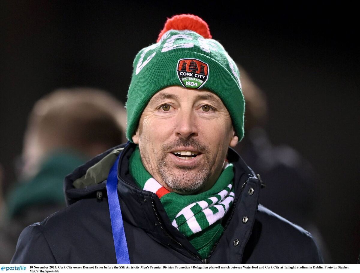 AMBITION: Cork City owner Dermot Usher wants the club to be successful on and off the pitch. Pic: Stephen McCarthy/Sportsfile