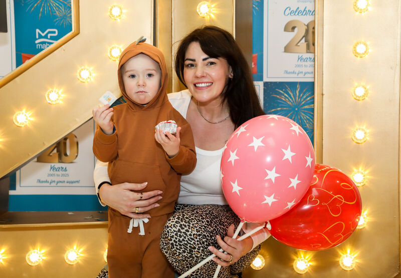 People of all ages have grown up alongside Mahon Point during its 20 years in business. Pictured are Oscar and Lauren McCarthy from Cobh enjoying the 20th anniversary celebrations.