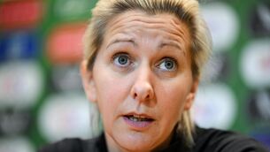 <p>Head coach Carla Ward during a Republic of Ireland women squad announcement press conference.</p>