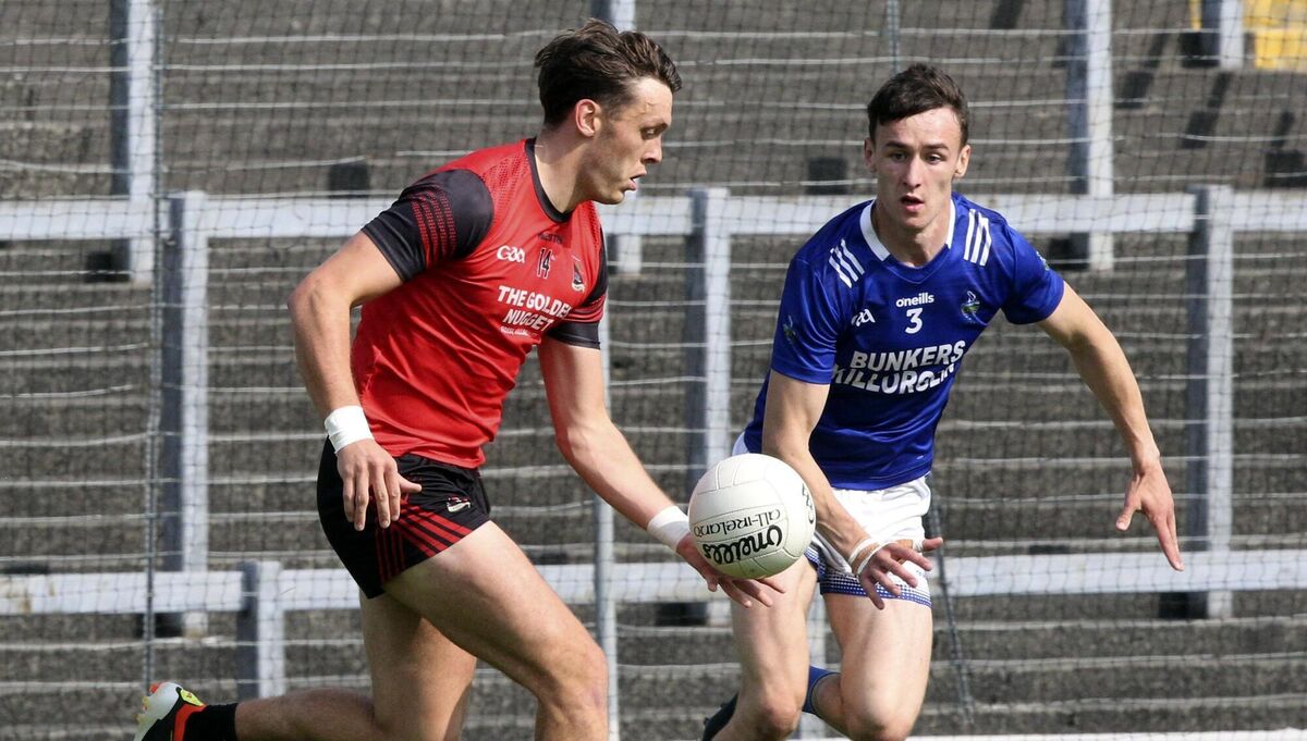 David Clifford Fossa takes on Oisin Daly Laune Rangers during the Intermediate semi final at Fitzgerald Stadium David Clifford Fossa takes on Oisin Daly Laune Rangers during the Intermediate semi final at Fitzgerald Stadium
