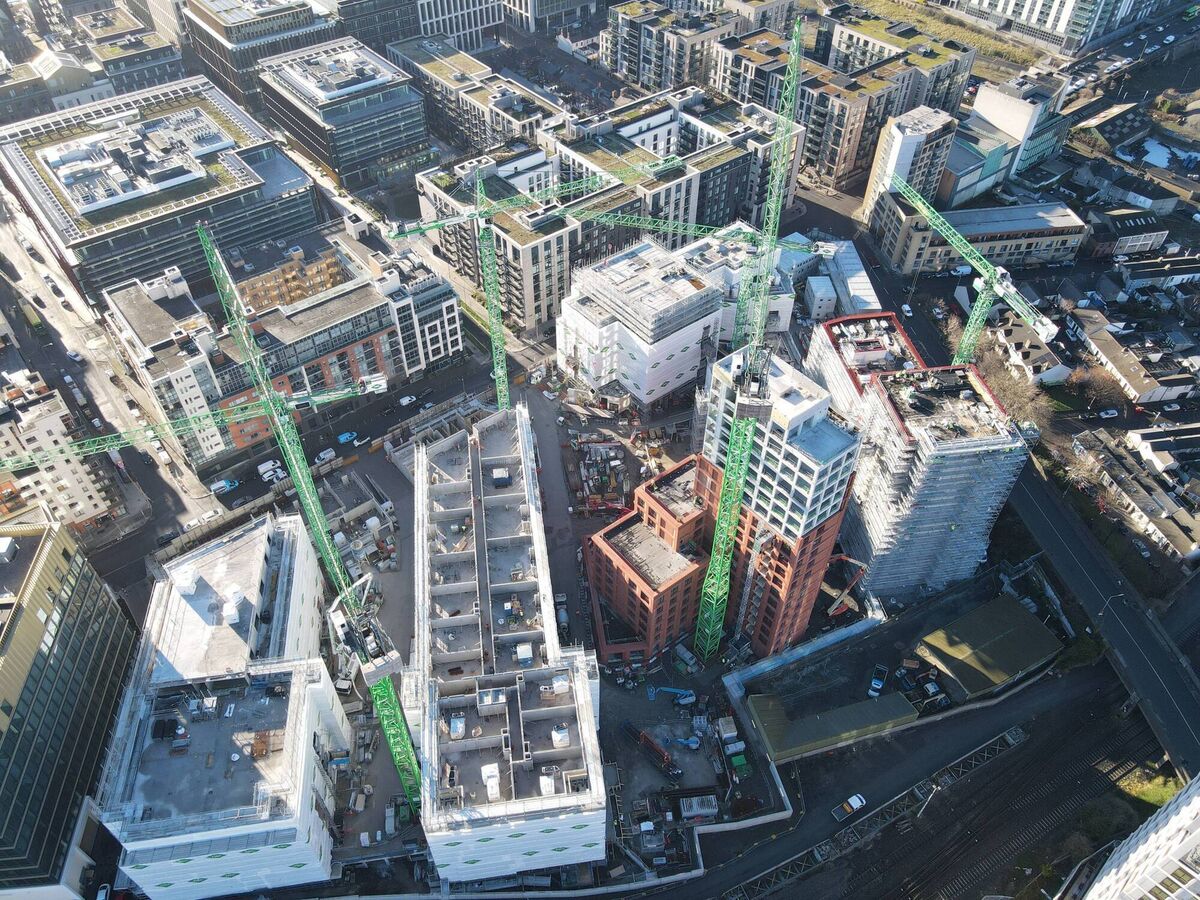 Castleforbes residential development in Dublin's north docklands, being developed by John Paul Construction. 