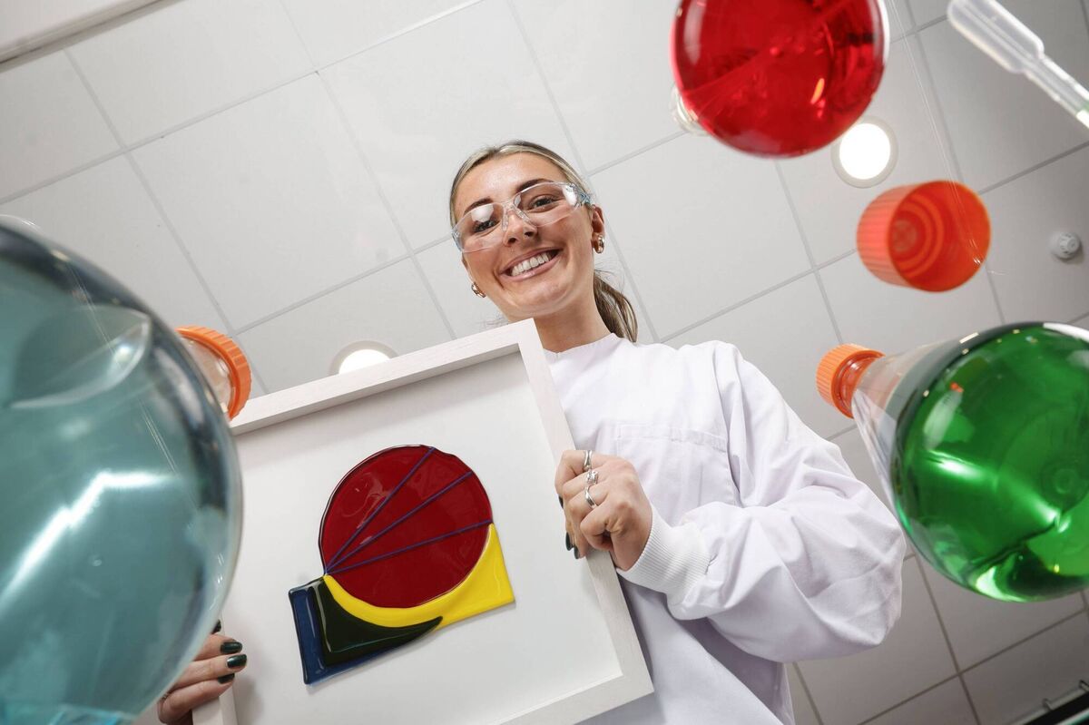 Veronica Howells, a Chemistry of Pharmaceutical Compounds student from University College Cork, was presented with a bespoke framed glass artwork to mark her receipt of a scholarship from global healthcare company, Johnson &amp; Johnson, as part of its WiSTEM2D Programme. The WiSTEM2D Programme showcases Johnson &amp; Johnson’s commitment to developing and implementing high-impact strategies to support female students undertaking STEM2D degree courses in universities around the world. 