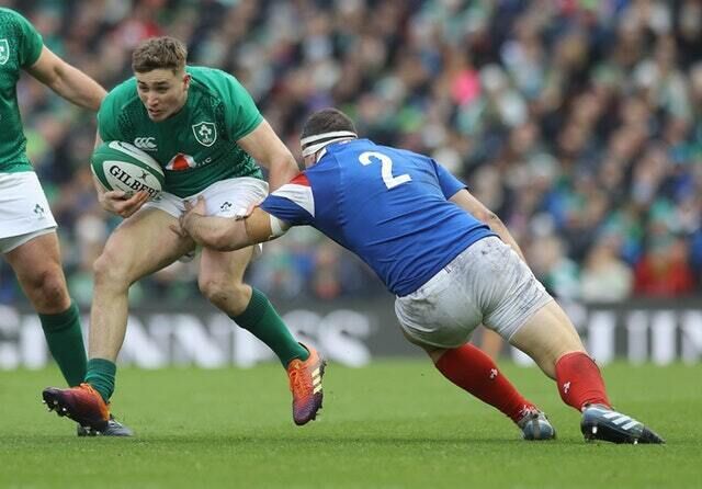 Jordan Larmour, left, can light up Ireland&rsquo;s World Cup if he is afforded a platform to display his array of attacking talents (Lorraine O&rsquo;Sullivan/PA)