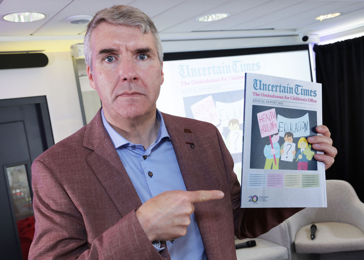 The Ombudsman for Children, Dr Niall Muldoon, at the launch of Uncertain Times, the OCO’s Annual Report for 2023. 'This is a complete breadth of government problem.' File picture: Maxwells