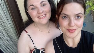 <p>Sarah Coleman, left, and Manon Gilbart during a holiday in Lake Como.</p>