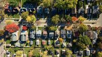 Overhead Drone Shot of Residential Streets