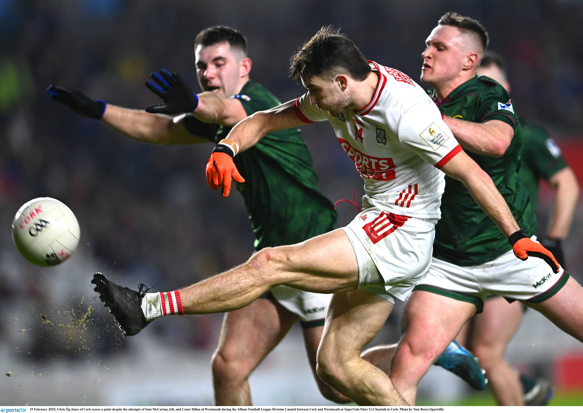 Cork hang on against Westmeath in chaotic thriller in the Páirc
