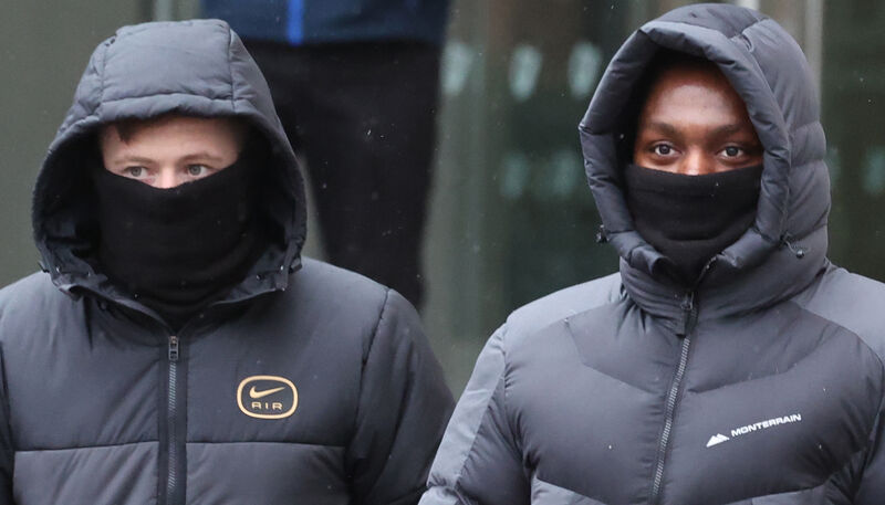 (Left to right): Brandon Hennessy and Noah Musueni. Hennessy was found guilty of violent disorder while Musueni was convicted of Sherry's murder. File picture: IrishPhotoDesk.ie