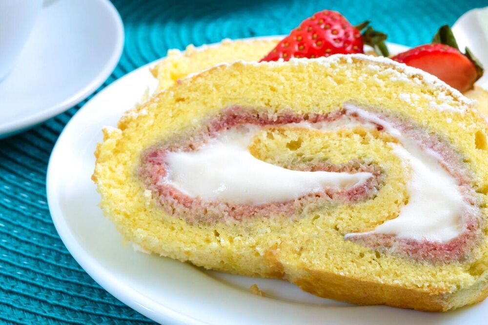 Jam-and-Cream Swiss Roll