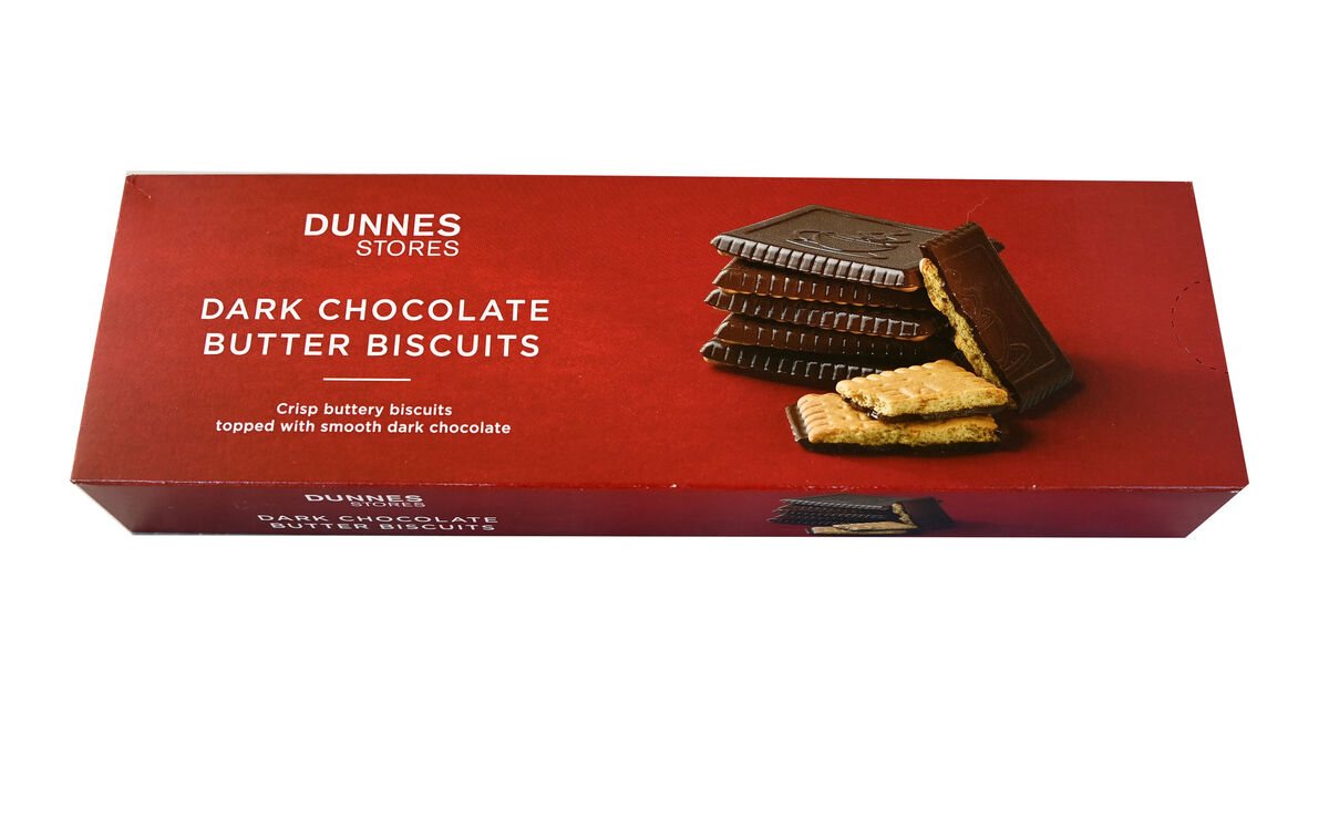 Dunnes Dark chocolate butter biscuits. Dunnes Dark chocolate butter biscuits.