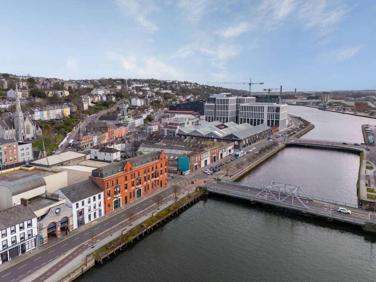 New buildings are being added as you head east out of the city