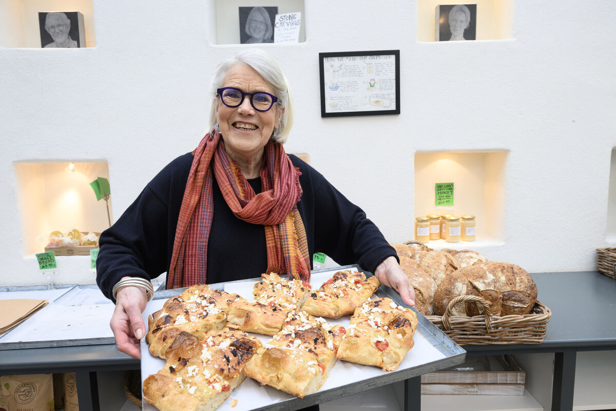 Darina Allen with freshly baked bread at the Ballymaloe Cookery School shop at Shanagarry, Co Cork. Picture Dan Linehan Darina Allen with freshly baked bread at the Ballymaloe Cookery School shop at Shanagarry, Co Cork. Picture Dan Linehan