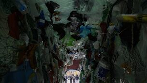 <p>SPORT NEEDS TO GET SERIOUS: An art installation depicting the inside of a whale lined with plastic waste is seen in Busan on November 25, 2024, before the opening of the Fifth session of UN Intergovernmental Negotiating Committee on Plastic Pollution (INC-5).Pic: ANTHONY WALLACE / AFP</p>