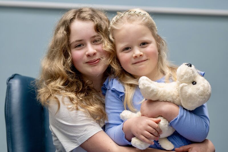 Polina and Nadya. Polina attends a Cork Educate Together national school: 'I walked in and they were all waving Ukrainian flags.' Picture: Chani Anderson Polina and Nadya. Polina attends a Cork Educate Together national school: 'I walked in and they were all waving Ukrainian flags.' Picture: Chani Anderson