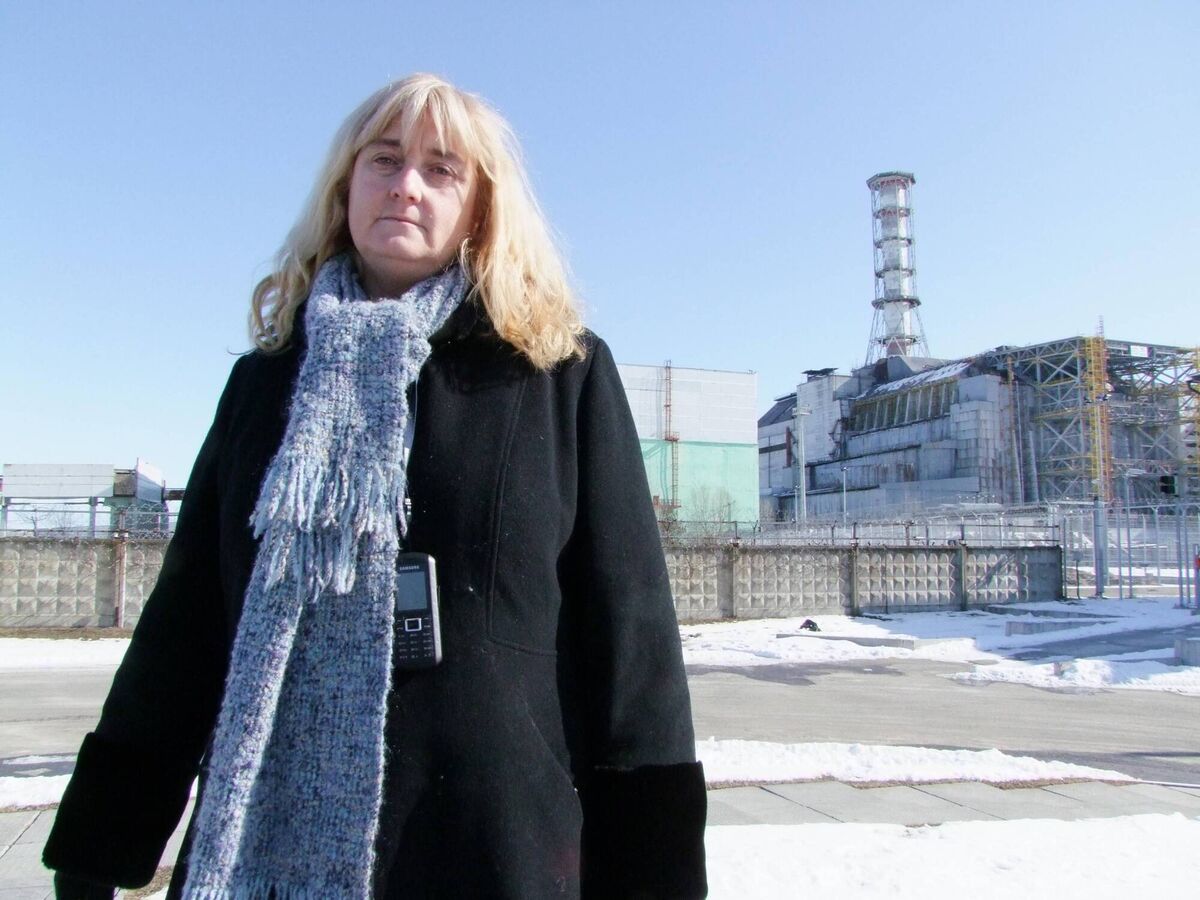 Fiona Corcoran on one of her many visits to Chernobyl. Fiona Corcoran on one of her many visits to Chernobyl.