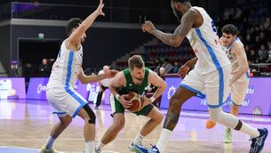 <p>LEADING THE WAY: Sean Flood scored a game-high 23 points for Ireland against Azerbaijan. Pic: Basketball Ireland</p>