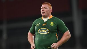 <p>RETIRED DUE TO INJURY: South Africa prop Steven Kitshoff has been forced to retire from the game because of a serious neck problem. Pic: Ramsey Cardy/Sportsfile</p>