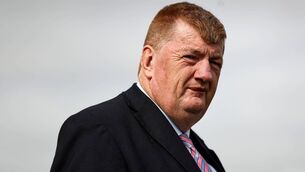 <p>POISED FOR RETURN: John “Shark” Hanlon is free to send out his first runners since November from this weekend - and has his eyes firmly fixed on a Randox Grand National bid with with stable star Hewick. Pic: ©INPHO/Ben Brady</p>