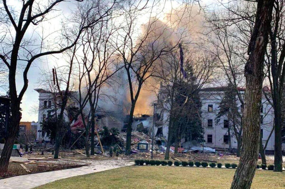The Mariupol theatre where hundreds of civilians were sheltering in 2022 after Russian forces dropped a bomb on it. File photo: EyePress News/Shutterstock
