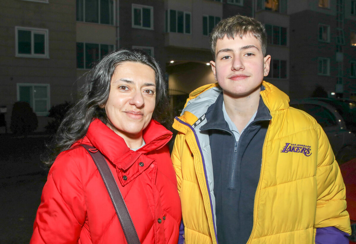 Irena Malets and her son Illia are residents at the complex. Picture: David Creedon
