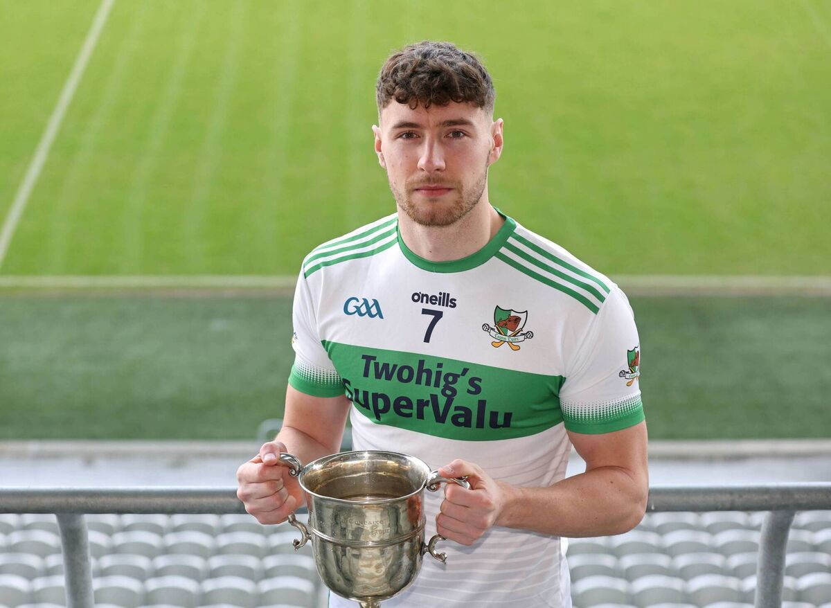 Paul Walsh, Kanturk, 2024 Cork Division 3 Football League winners, at the 2025 launch of the McCarthy Insurance Group Cork County Football Leagues. Pic: Jim Coughlan.