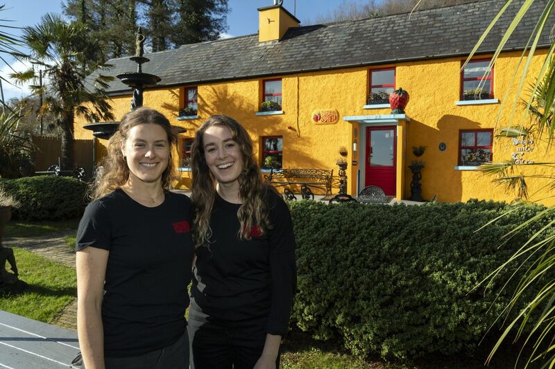  Mayra, left and Yosta Kerssens owners of The Strawberry Field Pancake Cottage &amp; Craft Shop on the Ring of Kerry between Sneem and Killarney. Photo: Don MacMonagle