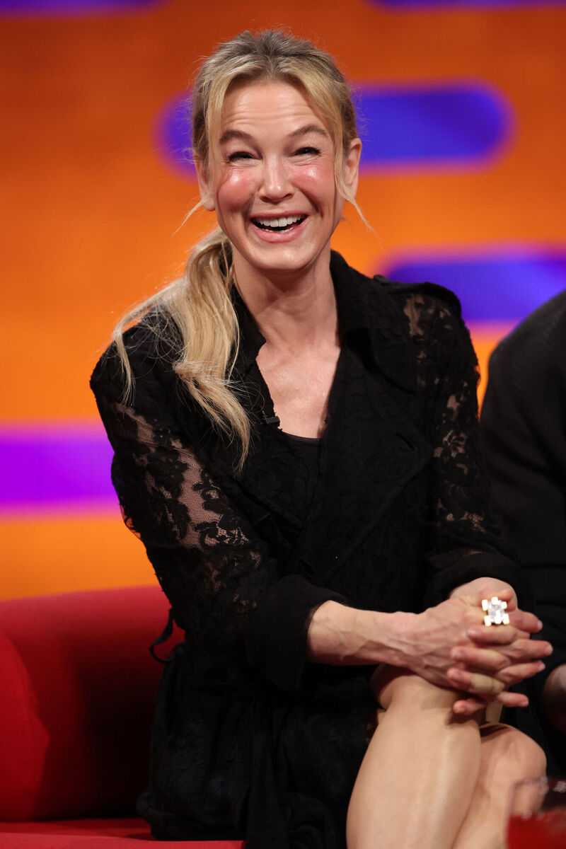Renee Zellweger during the filming for the Graham Norton Show at BBC Studioworks 6 Television Centre, Wood Lane, London.