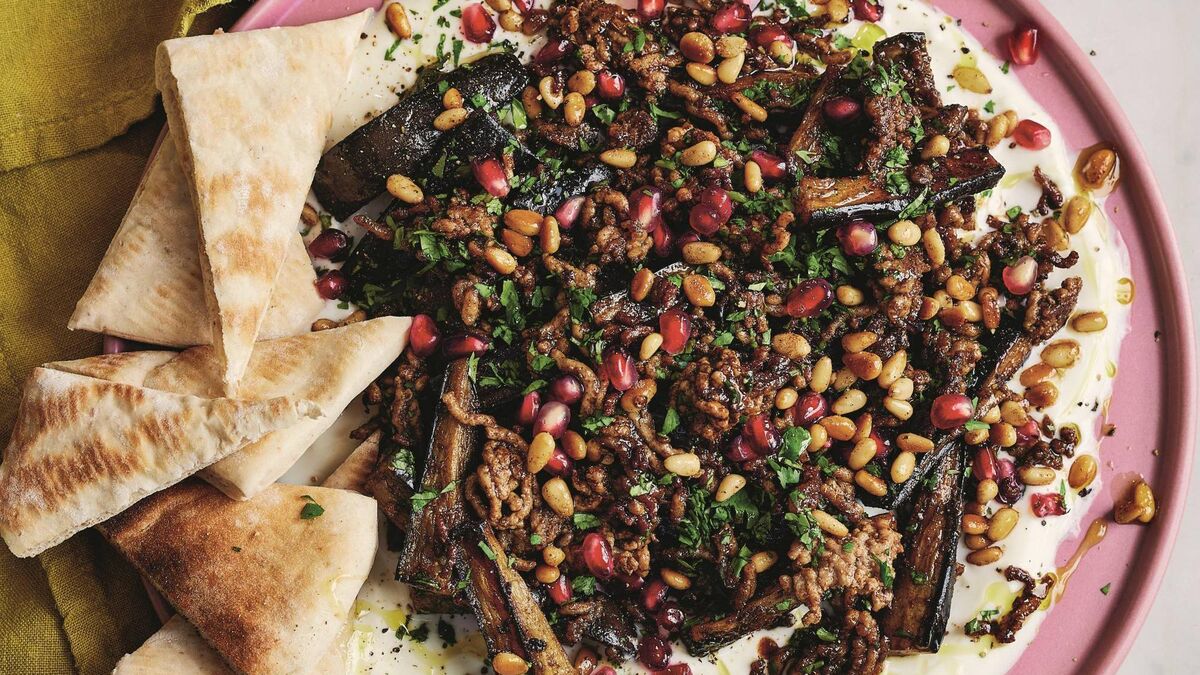 Eleanor Wilkinson's Spiced Lamb and Aubergine with Pitta