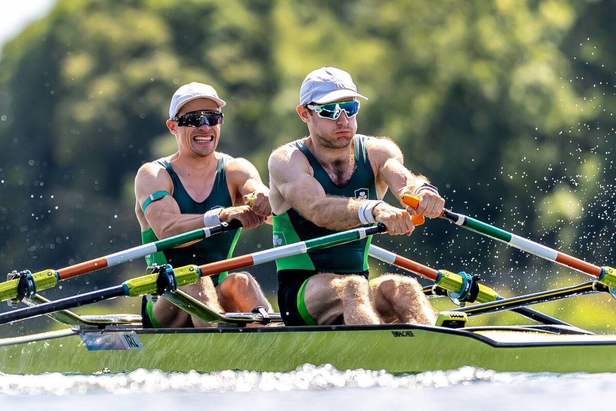 Fintan McCarthy and Paul O’Donovan at the Paris Olympics last year. They were inducted into the Cork Person of the Year Hall of Fame. File picture: INPHO/Morgan Treacy
