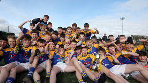 <p> CHAMPIONS: Tralee CBS, celebrating winning the Munster U15 A Final in Mick Neville Park, Rathkeale. Pic: Brendan Gleeson</p>