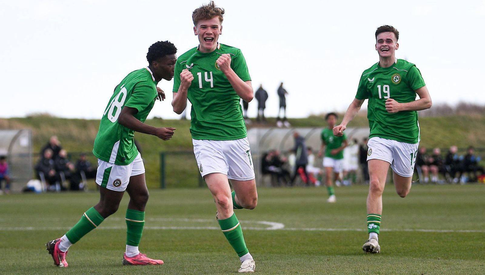 Cork City's Tom McGrath nets the winner for Ireland's U16s against Finland
