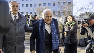 Sepp Blatter arrives at the special appeals court in Muttenz, Switzerland (Urs Flueeler/Keystone/AP)