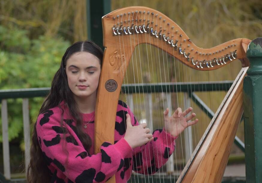 Harpist Úna Walsh: “People put hearing loss as a disability, but I always call it my ability, and my mom always says it’s a superpower to have,” she says. “Without me being deaf, I probably wouldn’t be where I am in regards to my music career."