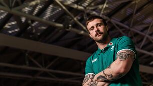 <p>GAME READY: Mack Hansen at the IRFU High Performance Centre, Sport Ireland Campus, Blanchardstown, Dublin. Pic: INPHO/Ben Brady</p>
